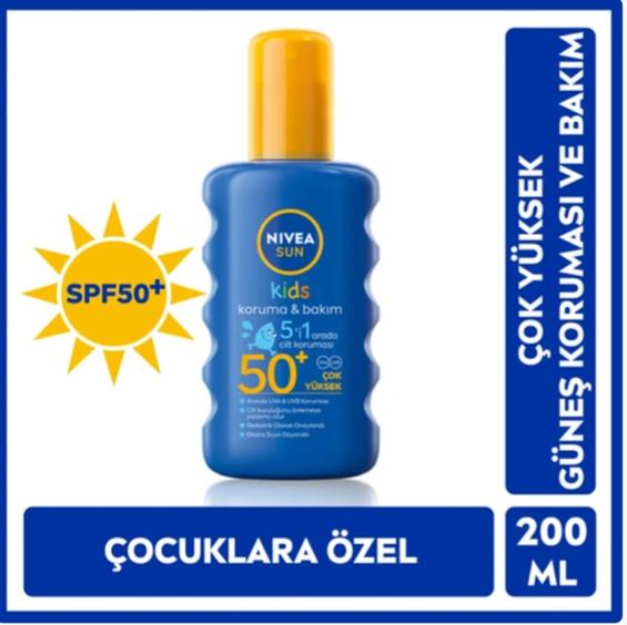 Nivea Sun Kids Güneş Spreyi Nemlendirici SPF50 200 ml