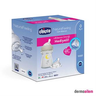Chicco Natural Feeling Cam Biberon 250 ml Biberon Emziği Hediyeli