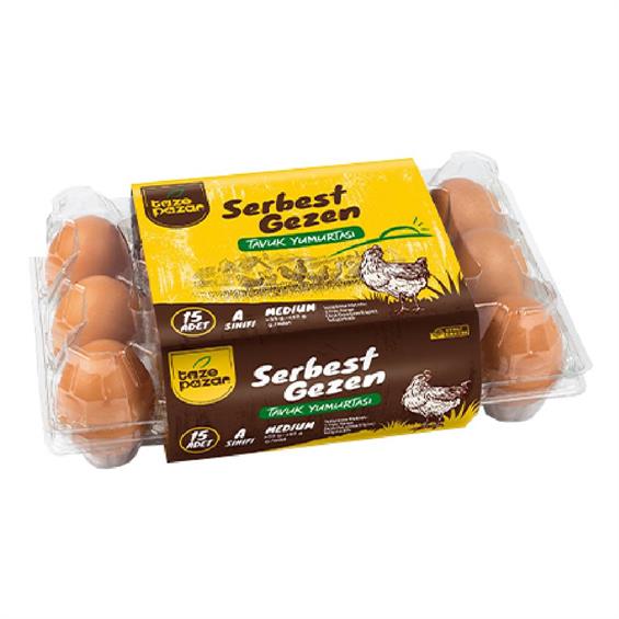 Taze Pazar Günlük Tavuk Yumurtası 15'li