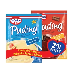 Dr. Oetker Çikolata Parçalı/Vanilya Puding 2'li 120 G/115 G