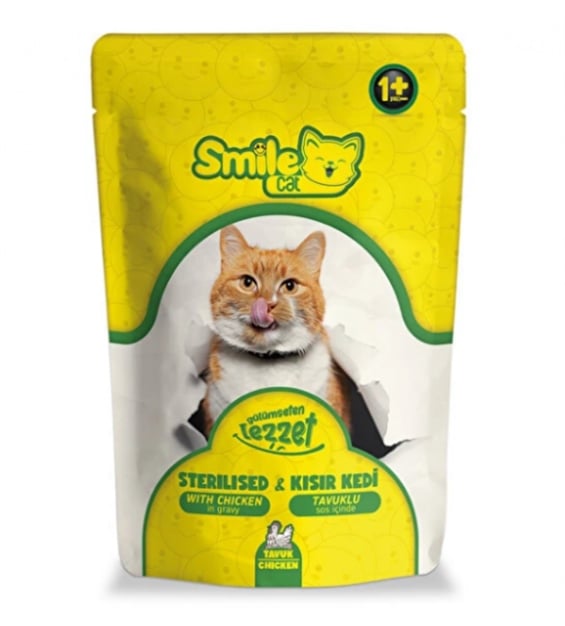 Smile Cat Pouch Kısır Kedi Tavuklu 100 gr