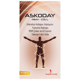 Askoday Nem-Coll Yumurta Kabuğu Ekstresi 30 Tablet