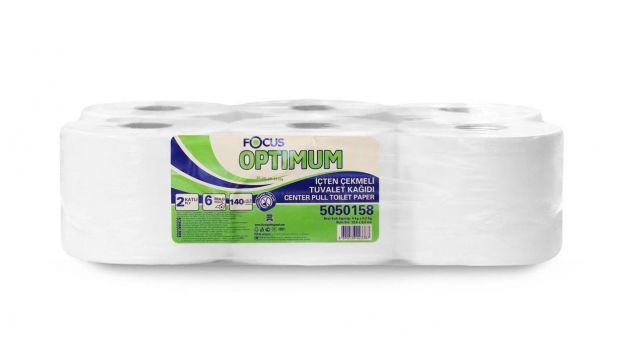 Focus Optimum İçten Çekmeli Tuvalet Kağıdı 150 Metre 6 Rulo