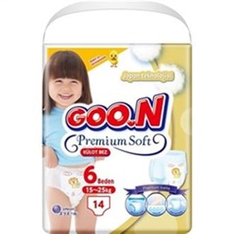 Goon Pants Külot Bebek Bezi Premium Soft 6 Beden Ekonomik Paket 14 Adet