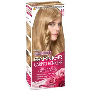 Garnier Color Natural Çarpıcı Renkler Boya 8.0 Koyu Sarı