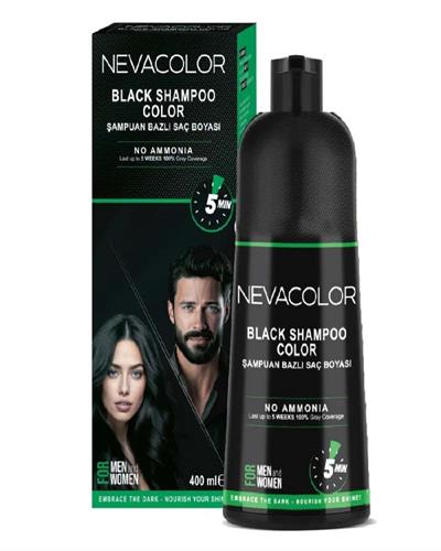 Neva Color Black Şampuan Bazlı Saç Boyası - Siyah 400ml