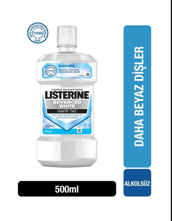 Listerine Advanced White Ağız Bakım Suyu 500 Ml