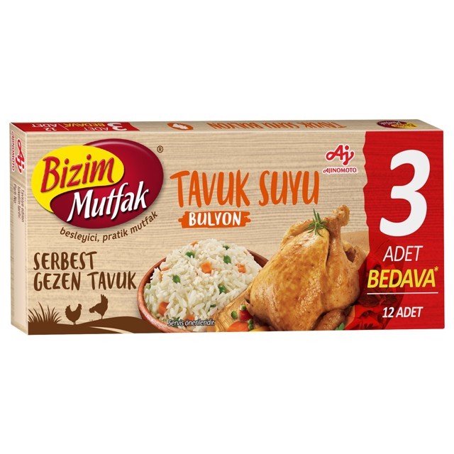 Bizim Bulyon Tavuk Suyu 12'li 120 gr