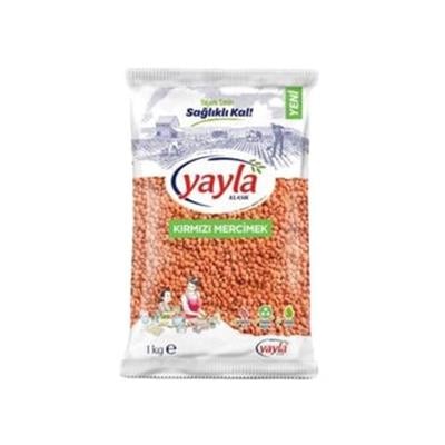 Yayla Kırmızı Mercimek Top Tane İthal 1 kg 