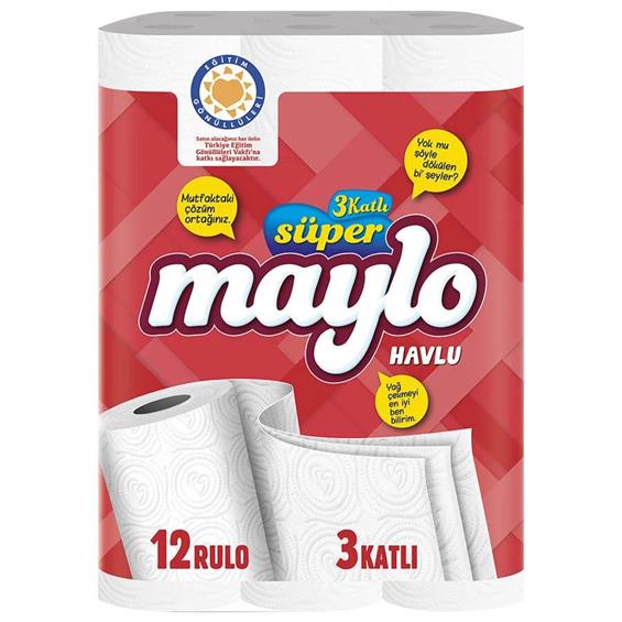 Maylo Süper Kağıt Havlu 12'li