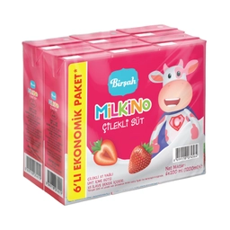 Birşah Milkino Çilekli Süt 6x200 ml