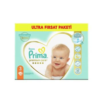 Prima Premium Care 3 Beden Bebek Bezi 96 Adet Midi Fırsat Paketi 6 - 10 Kg