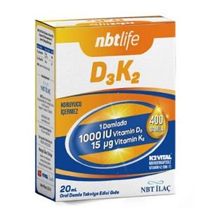 NBT Life D3K2 1000 IU Damla 20 ml