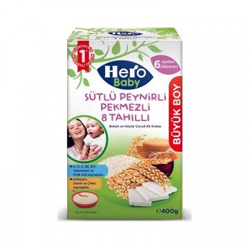 Hero Baby 8 Tahıllı Pekmezli Mama 400 gr