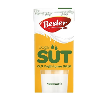 BESLER 0,5 YAĞLI İÇME SÜTÜ 1 L
