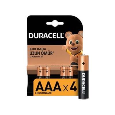 DURACELL ALKALIN AAA PIL 4 LÜ INCE