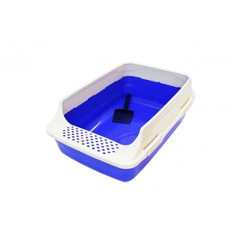 Petstyle Kitty Teraslı Kedi Kum Kabı Mavi