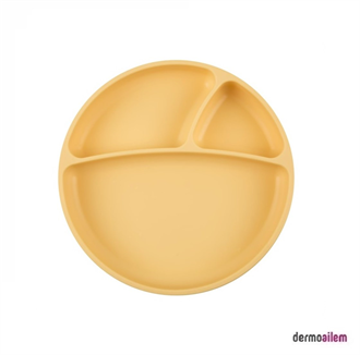 OİOİ Vakum Tabanlı Porsiyon Mama Tabağı Sarı