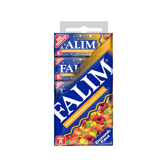 FALIM 5 Lİ KARIŞIK MEYVE SAKIZ 5X7 GR