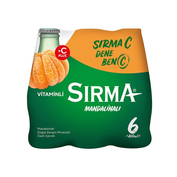 Sırma C+ Plus Mandalina Aromalı Maden Suyu 6X200 ml