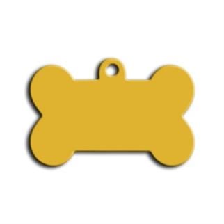 Dalis Aluminium Köpek İsimliği Kemik Medium Sarı