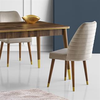 Karataş HG-387 Hugo Sandalye Bf-03/ Ceviz-Gold