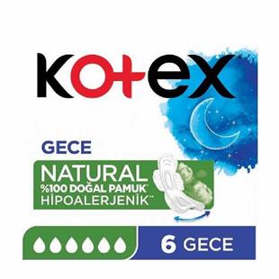 Kotex Natural Gece 6'lı