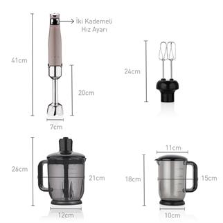 Korkmaz A449-02 Performix Mega Blender Set Bej