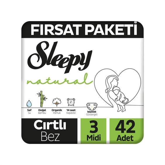 Sleepy Natural Bebek Bezi Midi 42'li