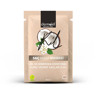 Dermokil Kuru ve Mat Saçlar için Kil ve Hindistan Cevizi Yağı Saç Maskesi 35 ml