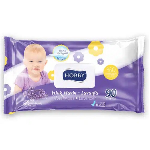 Hobby Islak Havlu Kapaklı Lavanta 90 adet