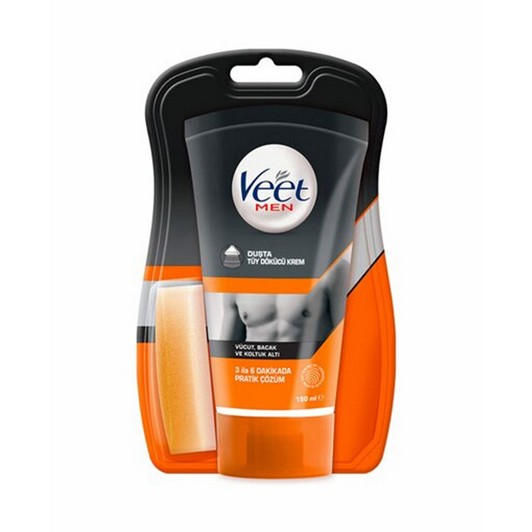 Veet Men Men Erkeklere Özel Duşta Tüy Dökücü Krem 150 ml, Kesik Çizik Yapmaz, Batık Oluşumunu Azaltır