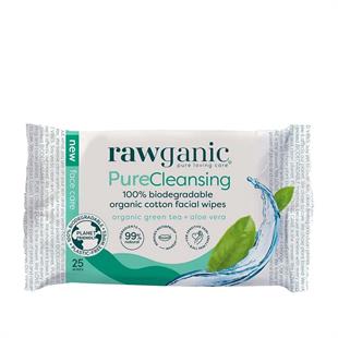 Rawganic Makyaj Temizleme Mendili Aloe Vera Yeşil Çay 25 Yaprak