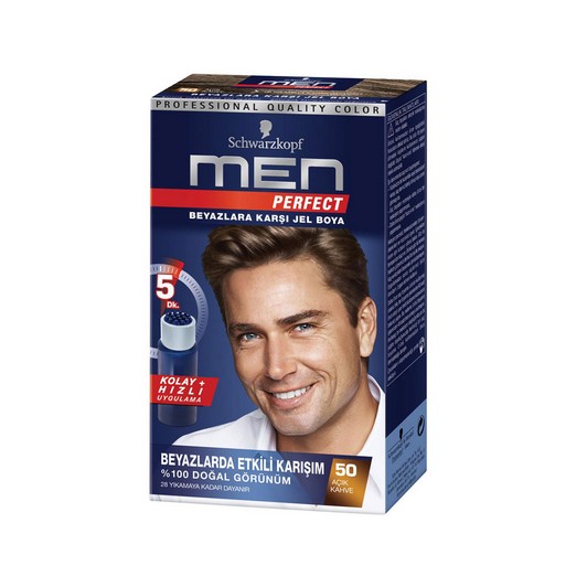 Men Perfect Perfect Erkek No:50 Açık Kahve Saç Boyası