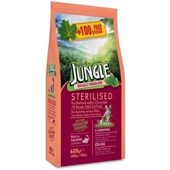 Jungle Somonlu Kısır Kedi Maması 500 gr