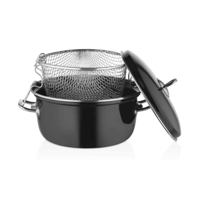 Bondy Mix Kalın Emaye Cips Tencere