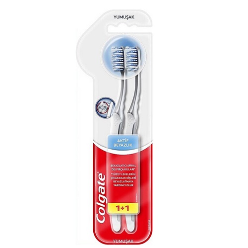 Colgate Diş Fırçası Aktif Beyazlık 1+1 Yumuşak