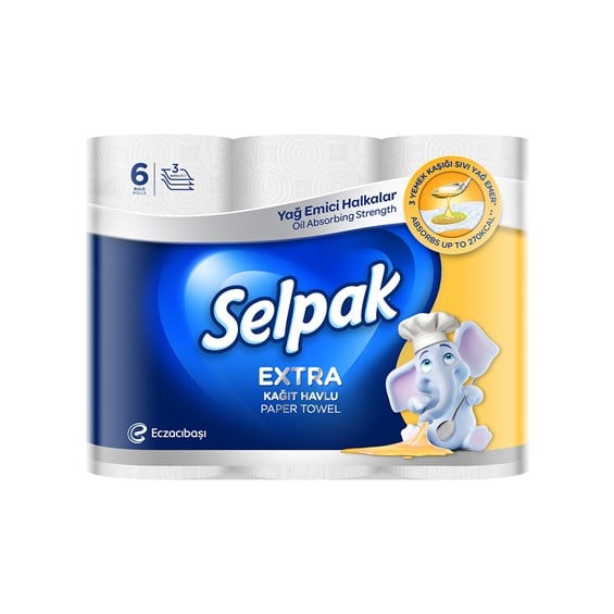 Selpak Havlu Extra Yağ Emici 6Lı