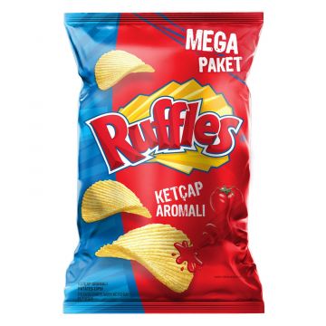 Ruffles Ketçap Aroma Çeşnili Mega Boy Patates Cipsi 193 Gr