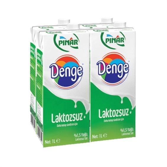 Pınar Laktozsuz Süt 1 lt 4'lü