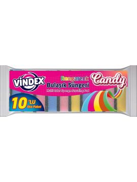 VİNDEX CANDY DÜZ RENKLİ EKO 10'LU PAKET