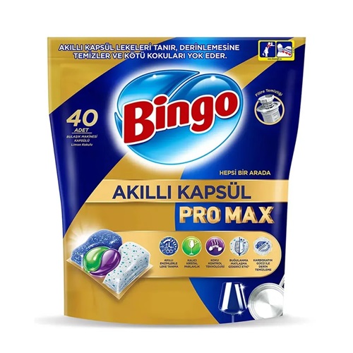 Bingo Akıllı Kapsül Pro Max Bulaşık Makinası Tablet 40'lı 548 G
