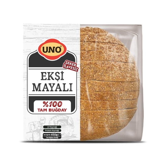 Uno Ekmek Ekşi Mayalı %100 Tam Buğday Ekmeği 450 gr