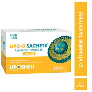 Meditech Lipo-D Sachets Lipozomal Vitamin D 1000 IU 30 Şase