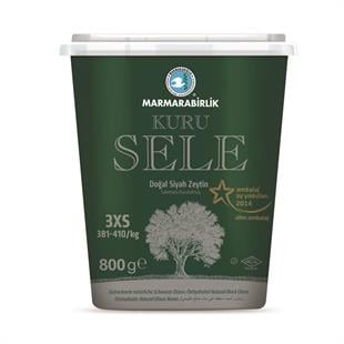 Marmarabirlik Siyah Zeytin Kuru Sele 800 gr (Az Tuzlu)