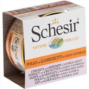 Schesir Soslu Tavuklu ve Karidesli Kedi Konservesi 70 Gr