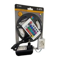 Cata Ct-4557 Rgb Şerit Led Seti ( 5 Mt Rgb Led 3 Renk + Trafo + Rgb Kumanda )