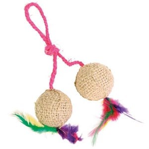 Trixie Kedi Oyuncağı Kediotlu Jut Toplar 4,5cm