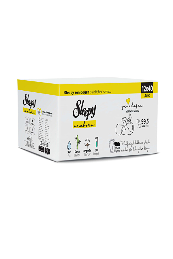 Sleepy Yenidoğan Islak Mendil 12x40'lı