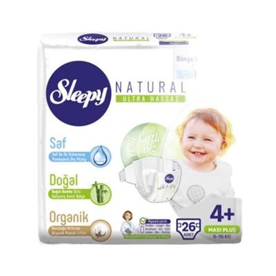Sleepy Natural Bebek Bezi 4+No Maxi 26lı